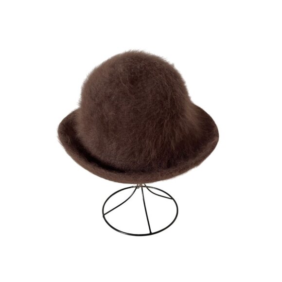 San Diego Hat Co Brown Fuzzy Angora Blend Bucket Hat Women Winter Wardrobe - Picture 4 of 9